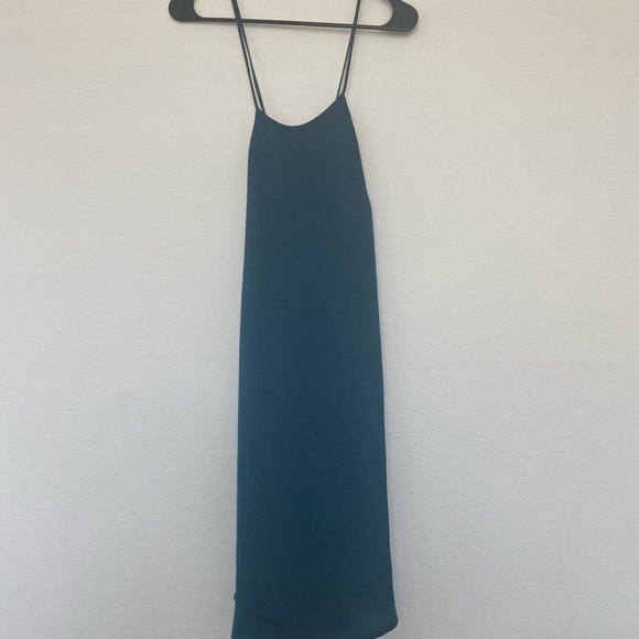 Satin Turqoise slip dress - Picture 1 of 2